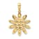 14k Two-tone Gold Diamond-Cut Flower Pendant