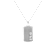 Vezeto Dog Tag Cloudy Silver Meteorite