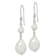 Sterling Silver Polished Baroque and Semi-Round Freshwater Cultured
Pearl Dangle Earrings