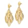14K Yellow Gold Polished Diamond-cut Post Dangle Chandelier Earrings