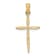 14k Yellow Gold Diamond-Cut with Tapered Ends Cross Charm