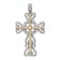 14k Yellow Gold and 14k White Gold Diamond Filigree Cross Pendant