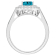 8x6mm Oval Swiss Blue Topaz And White Topaz Accents Rhodium Over
Sterling Silver Double Halo Ring