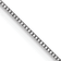Rhodium Over 18K White Gold 0.5mm Solid Box 20 Inch Chain