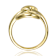 Infinity Knot Bow Ring In 14K Gold Over Brass