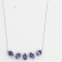 Oval Tanzanite and Round White CZ Rhodium Over Sterling Silver Necklace, 4ctw