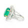 7.71 Ctw Emerald and 1.73 Ctw White Diamond Ring in 18K 2-Tone