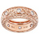 Filigree Design CZ Eternity Band Ring In 18K Rose Gold Over Sterling Silver