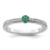 14K White Gold Stackable Expressions Lab Created Emerald and Diamond
Ring 0.075ctw