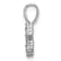 Rhodium Over 14K White Gold Lab Grown Diamond Letter S Initial Pendant