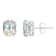 8x6mm Oval Moonstone Rhodium Over Sterling Silver Stud Earrings