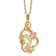 10k Yellow Gold With 12k Rose Gold and 12k Green Gold Accent Hummingbird
Pendant With 18 Inch Chain