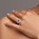 14K White Gold Round Tanzanite and Diamond Ring, 1.59ctw