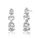 Teardrop CZ Drop Earrings In Sterling Silver