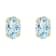 6x4mm Oval Aquamarine 10k Yellow Gold Stud Earrings