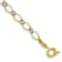 14k Two-tone Gold Oval and Diamond-Cut Circle Bracelet