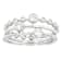 Moissanite Stackable Ring Set in Platinum-Enhnace Sterling Silver