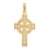 14K Yellow Gold Celtic Cross with Eternity Circle Pendant