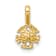 10K Yellow Gold Textured Mini Sand Dollar with Fixed Bail Charm