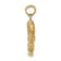 14k Yellow Gold 3D Textured Leo Zodiac pendant