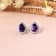 Purple Amethyst Pear Shape Stud Earrings with Moissanite Rhodium Over
Sterling Silver Earring