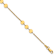 14K Yellow Gold Polished Circle Disc with 1-inch Extension Bracelet