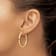14k Yellow Gold 1 5/16" Polished and Diamond-cut Hoop Earrings