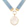 Barse Jewelry Blue Denim Dreams White Mother of Pearl Ribbon Golden
Pendant Necklace