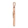 14K Rose Gold Cross with Heart Diamond Pendant