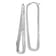 Rhodium Over 14k White Gold Textured 2 1/8" Twisted Oval Hoop Earrings