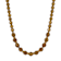 Yellow Base Metal Round Bronze Bead Necklace 16 inch Adj.