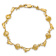 14k Yellow Gold Textured Dolphin and Shell Link Bracelet
