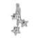 Rhodium Over 14k White Gold Diamond Shooting Stars chain slide