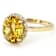 Yellow Beryl Oval And White Diamond Halo Ring In Solid 14K Yellow Gold 2.53ctw