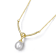 Pear Shape Freshwater Pearl Y-Necklace In 14K Gold Over Sterling Silver
