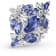 Rhodium Over Sterling Silver Marquise Tanzanite and White Zircon Ring 2.91ctw