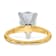 14K Yellow Gold With White Gold Accents 3 1/2 ct. D E F Pure Light Pear
Moissanite Solitaire Ring