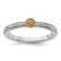 14K White Gold Stackable Expressions Citrine and Diamond Ring 0.075ctw