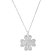 White Cubic Zirconia Rhodium Over Sterling Silver Clover Pendant 0.22ctw