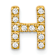10k Yellow Gold 0.12 cttw Diamond Letter H Initial Charm
