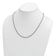 Rhodium Over Sterling Silver Polished 1.8mm Franco 24 Inch Chain