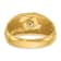 10K Yellow Gold with Black Rhodium Men's Polished and Grooved Diamond
Ring 0.15ctw