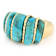 Turquoise Free-Form Dome Ring In 18K Gold Over Sterling Silver