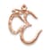 14k Rose Gold and Rhodium Over 14k Rose Gold Diamond Om Chain Slide Pendant