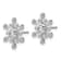 14K White Gold Diamond Snowflake Earrings