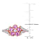 Pink Sapphire and Diamond 10K Rose Gold Ring 0.78ctw