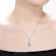 Pear Shape CZ Halo Drop Necklace In Sterling Silver