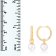 White and Black Cultured Akoya Pearl 14k Yellow Gold Earrings 7-7.5mm