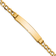14k Yellow Gold Polished Cuban ID Bracelet