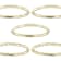 Polished And Textured Set Of 5 Band Rings In 14K Gold